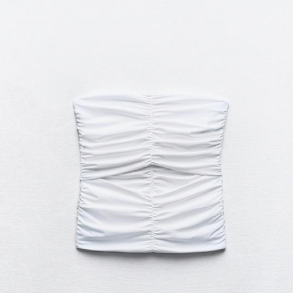 Zara RUCHED CUT OUT POLYAMIDE TOP